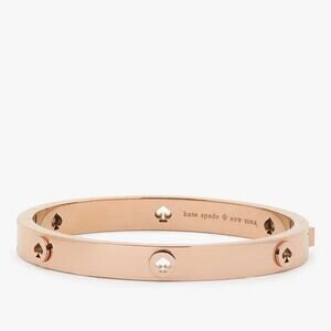 KATE SPADE Spot The Spade Studded Hinged Bangle Bracelet in Rose Gold